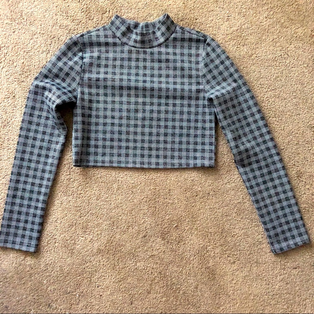 NWOT Crop Top Checkered